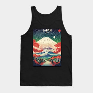 Japan Starry Night Vintage Tourism Travel Poster Tank Top